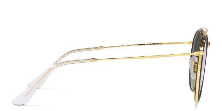 Shop Ray-Ban Unisex Round Sunglasses in Gold online.