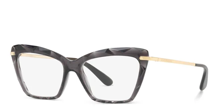 Shop Dolce & Gabbana Cat Eye Eyeglasses in Grey online.