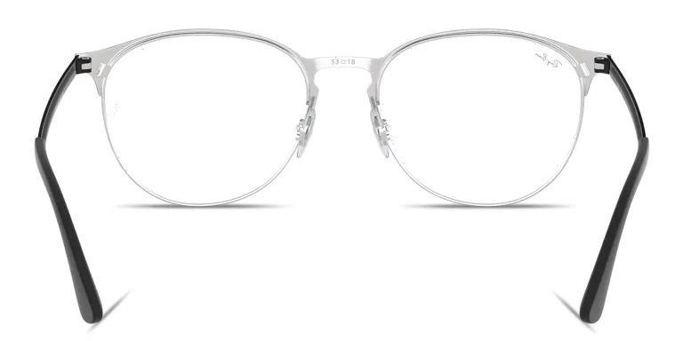 Shop Ray-Ban Engraved Logo Unisex Panthos Eyeglasses in Black online.