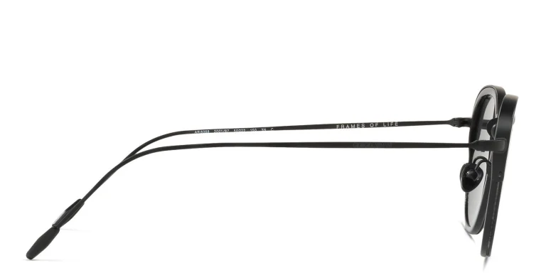 Shop GIORGIO ARMANI Round Sunglasses in Black online.