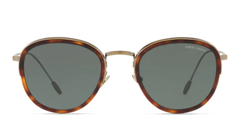 Shop GIORGIO ARMANI Round Sunglasses in Havana online.