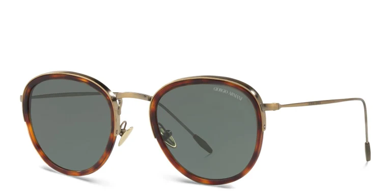 Shop GIORGIO ARMANI Round Sunglasses in Havana online.