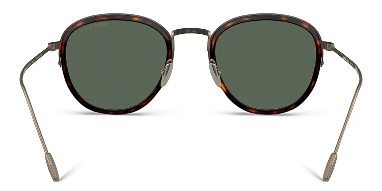 Shop GIORGIO ARMANI Round Sunglasses in Havana online.