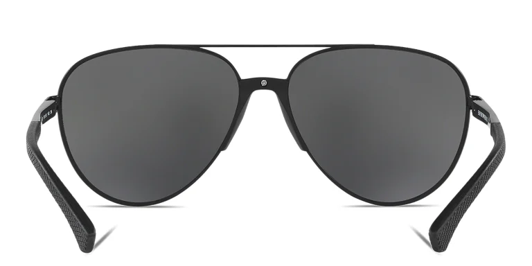 Shop Emporio Armani Pilot Sunglasses in Black online.