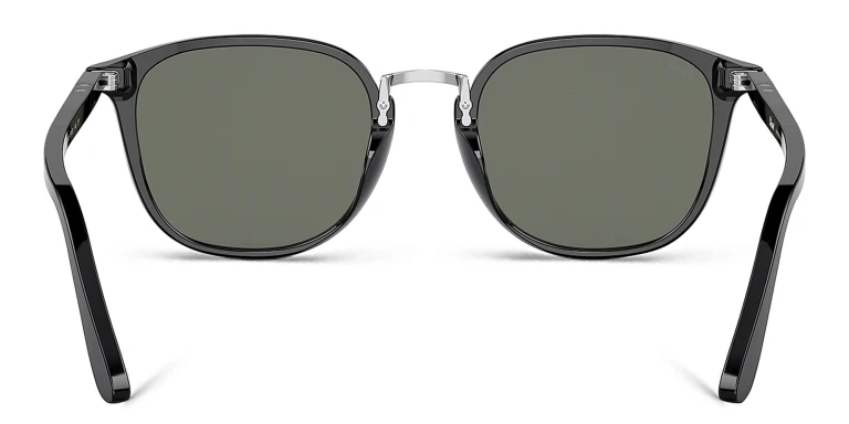 Shop PERSOL Round Sunglasses in Black online.