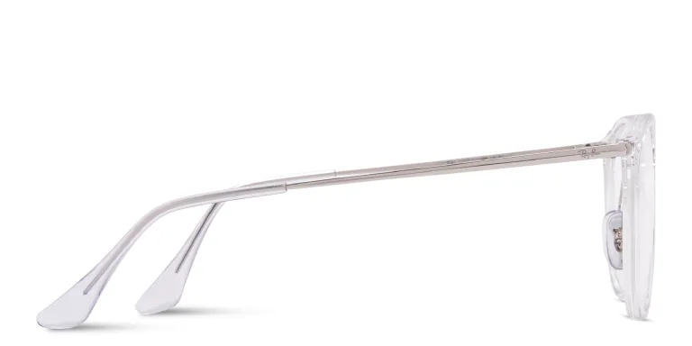Shop Ray-Ban Optics Unisex Panthos Eyeglasses in Clear online.
