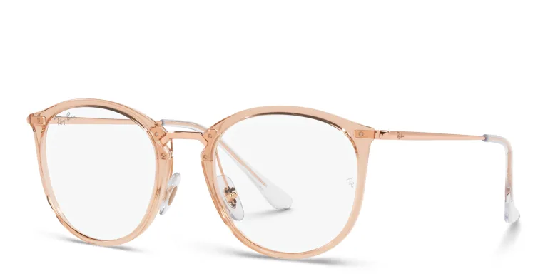 Shop Ray-Ban Panthos Eyeglasses in Brown online.