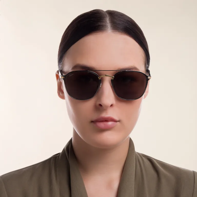 Shop Cartier Signature 'C'de Cartier Unisex Sunglasses in Grey online.