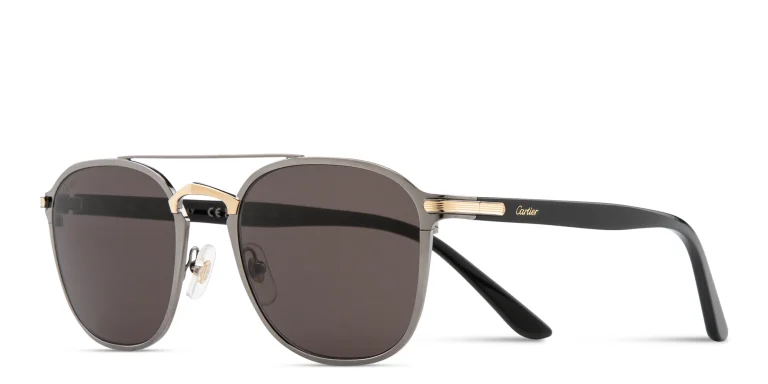 Shop Cartier Signature 'C'de Cartier Unisex Sunglasses in Grey online.