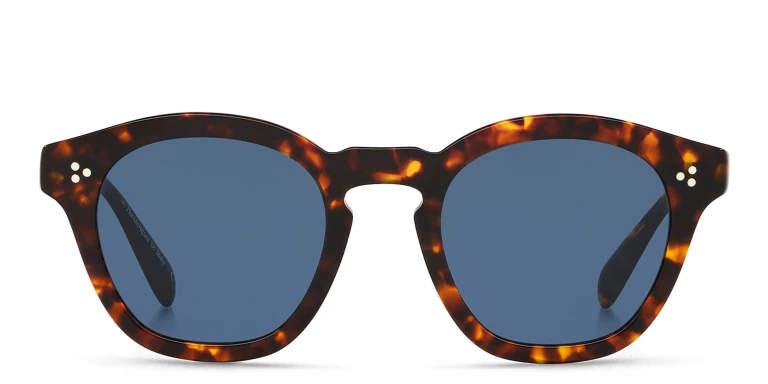 Shop OLIVER PEOPLES Unisex Round Sunglasses in Havana online.