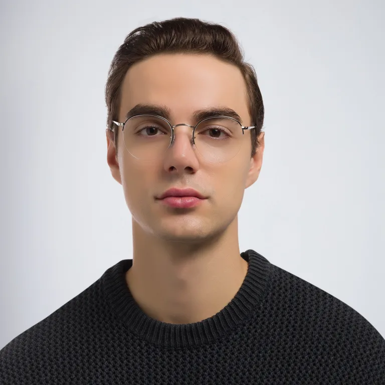 Shop Ray-Ban Round Gaze Unisex Eyeglasses in Silver online.