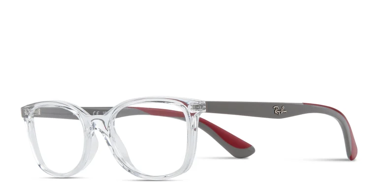 Shop Ray-Ban Junior Optics Kids Square Eyeglasses in Clear online.
