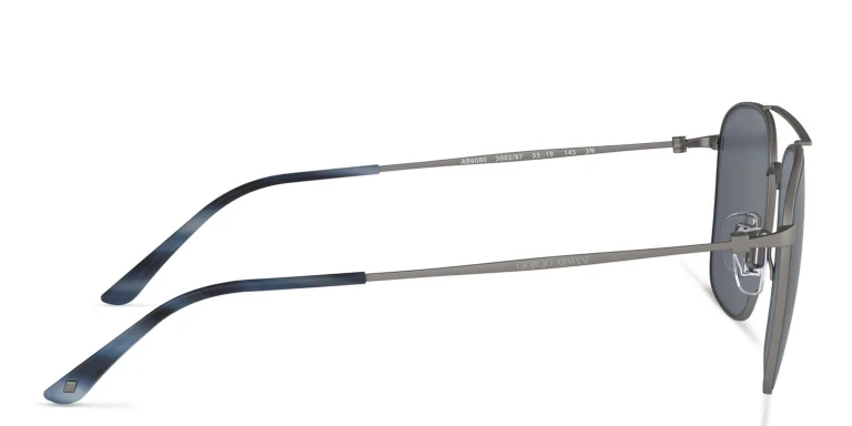 Shop GIORGIO ARMANI Square Sunglasses in Gunmetal online.