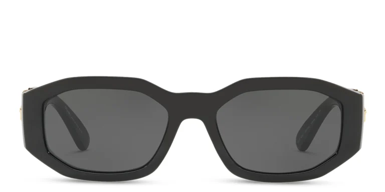 Shop VERSACE Medusa Biggie Sunglasses in Black online.