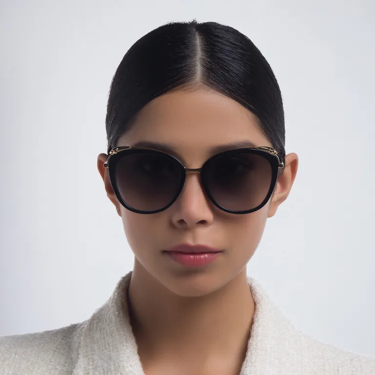 Shop Cartier Panthère de Cartier Cat-Eye Sunglasses in Black online.