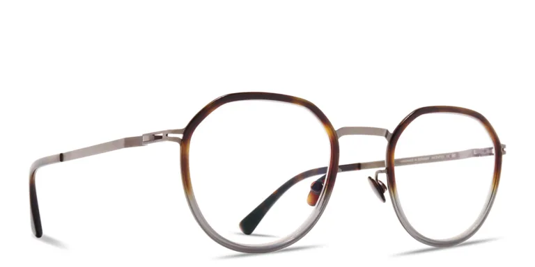 Shop MYKITA Justus Unisex Round Eyeglasses in Brown online.