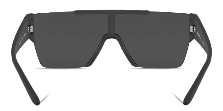 Shop BURBERRY Rimless Rectangle Sunglasses in Black online.