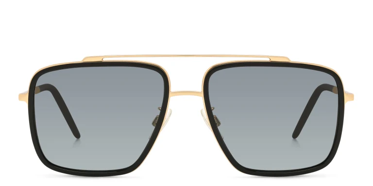 Shop Dolce & Gabbana Square Sunglasses in Gold online.