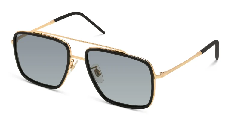 Shop Dolce & Gabbana Square Sunglasses in Gold online.