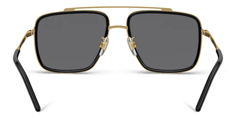 Shop Dolce & Gabbana Square Sunglasses in Gold online.