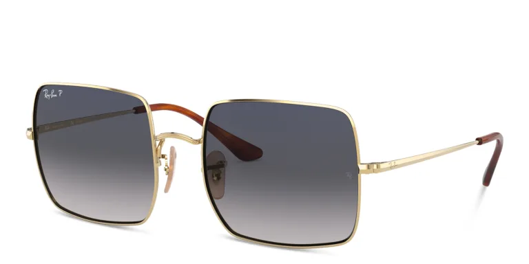 Shop Ray-Ban Square Sunglasses in Gold online.