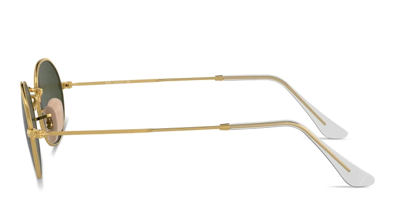 Shop Ray-Ban Oval Metal Unisex Sunglasses in Gold online.