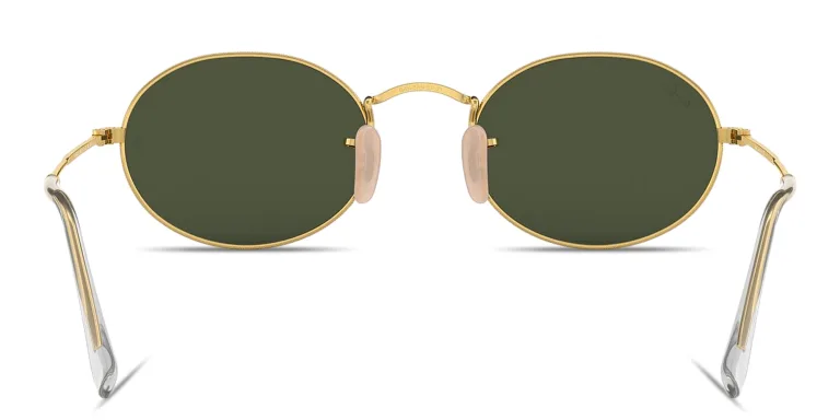 Shop Ray-Ban Oval Metal Unisex Sunglasses in Gold online.