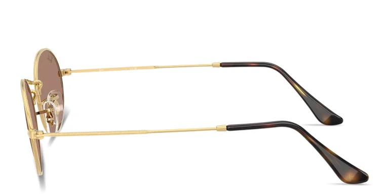 Shop Ray-Ban Oval Metal Summer Capsule Unisex Sunglasses in Gold online.