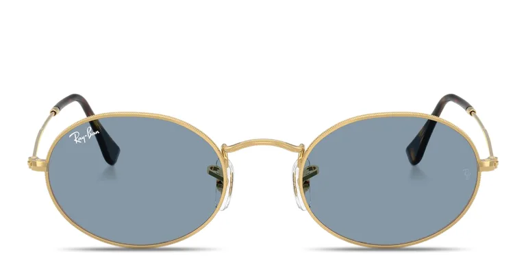Shop Ray-Ban Oval Metal Summer Capsule Unisex Sunglasses in Gold online.