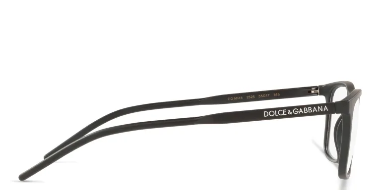 Shop Dolce & Gabbana Rectangle Eyeglasses in Black online.
