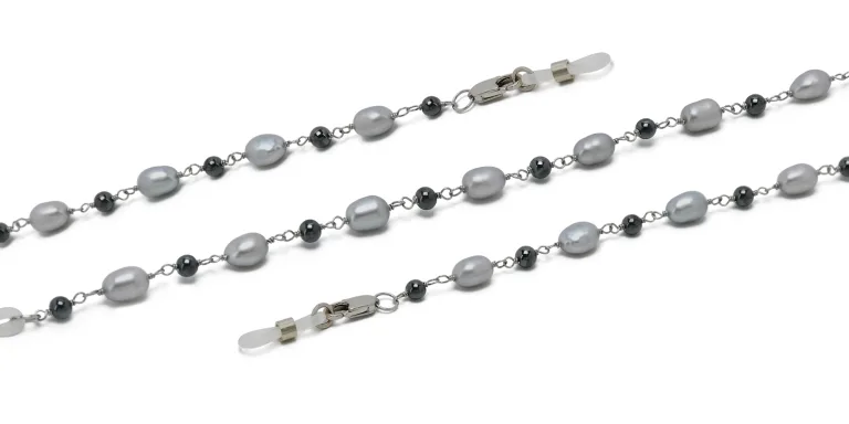 Shop Uoptic Stainless Steel Glasses Chain in Grey online.