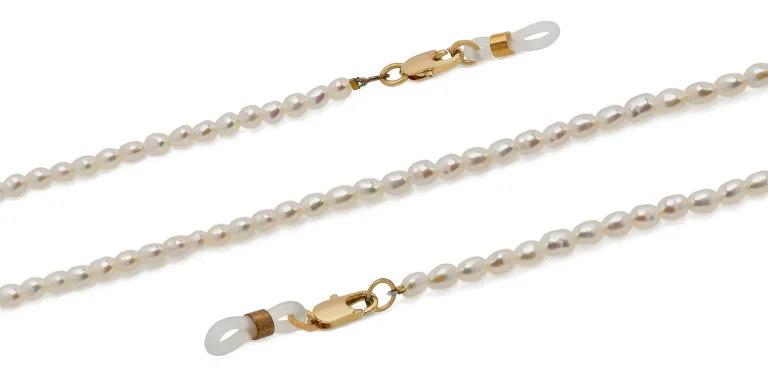 Shop Uoptic Pearl Glasses Chain in Beige online.