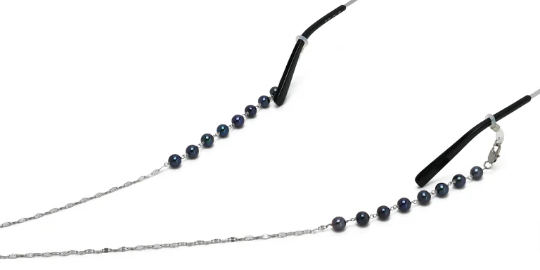 Shop Uoptic Pearl Glasses Chain in Black online.