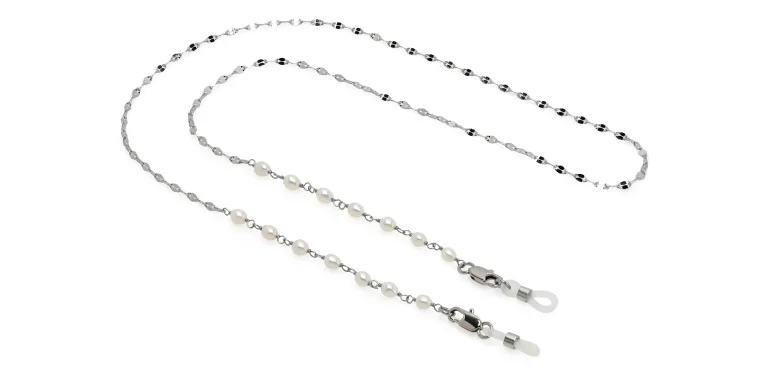 Shop Uoptic Pearl Glasses Chain in White online.