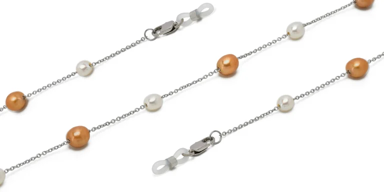 Shop Uoptic Pearl Glasses Chain in Brown online.