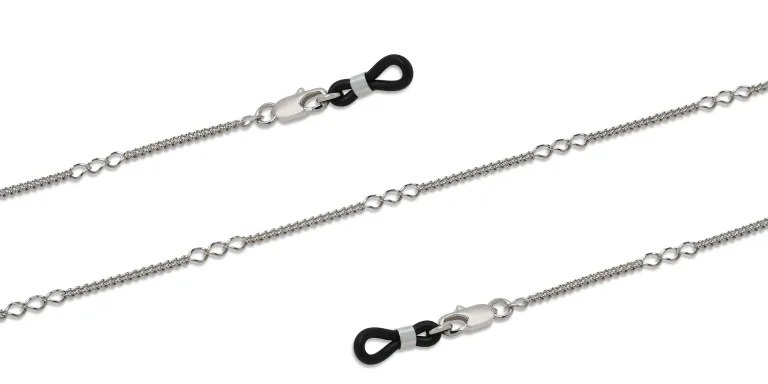 Shop Uoptic Palladium Plated Glasses Chain in Silver online.