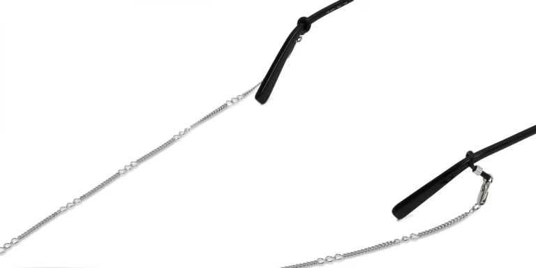 Shop Uoptic Palladium Plated Glasses Chain in Silver online.