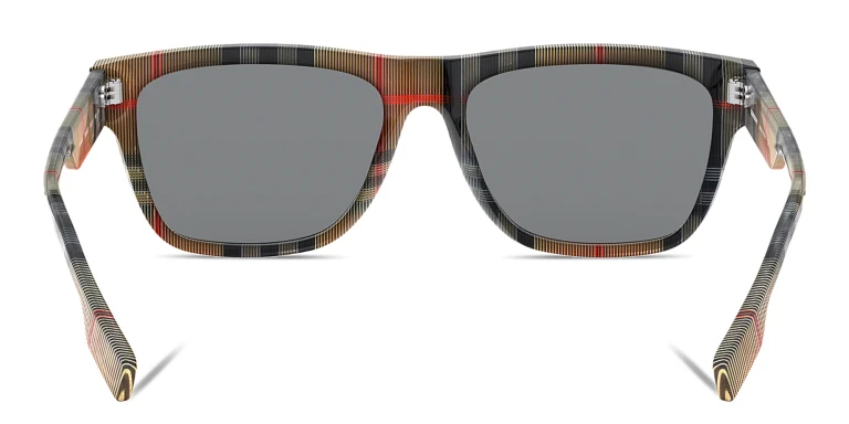 Shop BURBERRY Square Sunglasses in Black online.