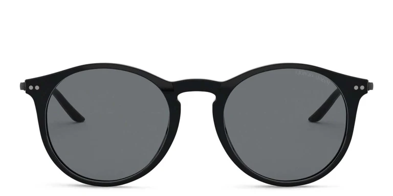 Shop GIORGIO ARMANI Panthos Sunglasses in Black online.