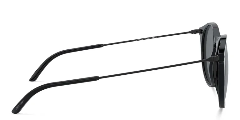 Shop GIORGIO ARMANI Panthos Sunglasses in Black online.