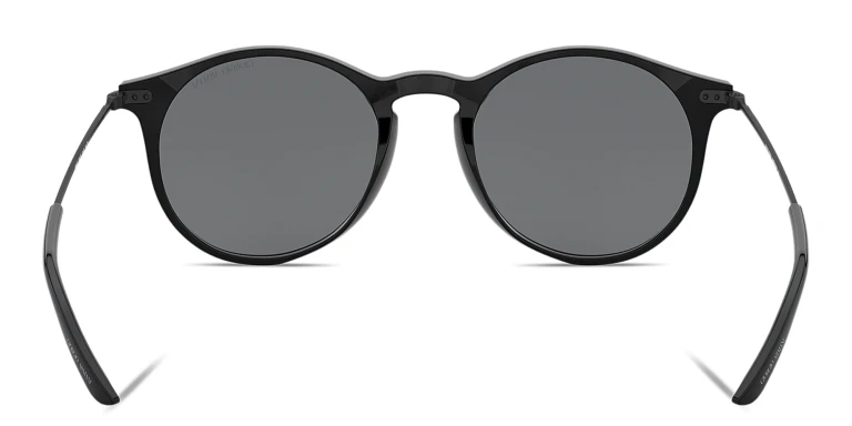 Shop GIORGIO ARMANI Panthos Sunglasses in Black online.