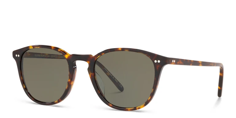 Shop OLIVER PEOPLES Unisex Square Sunglasses in Havana online.