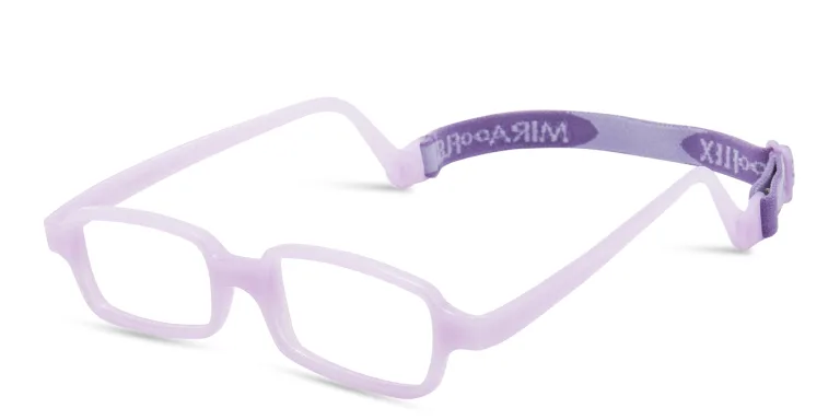 Shop Mira Flex Kids Rectangle Eyeglasses in Pink online.