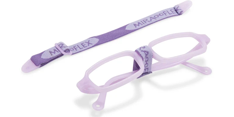 Shop Mira Flex Kids Rectangle Eyeglasses in Pink online.