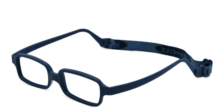 Shop Mira Flex Kids Rectangle Eyeglasses in Blue online.