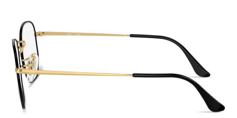 Shop Ray-Ban Hexagonal Optics Unisex Eyeglasses in Gold online.
