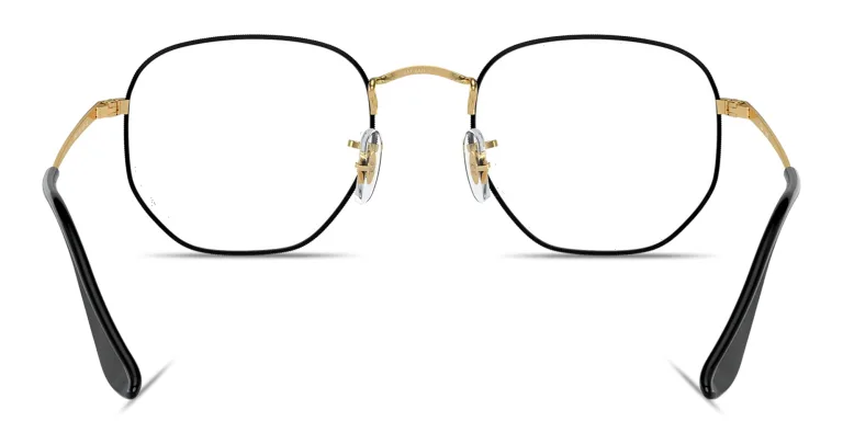 Shop Ray-Ban Hexagonal Optics Unisex Eyeglasses in Gold online.