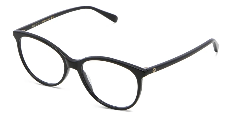 Shop GUCCI Cat Eye Eyeglasses in Black online.