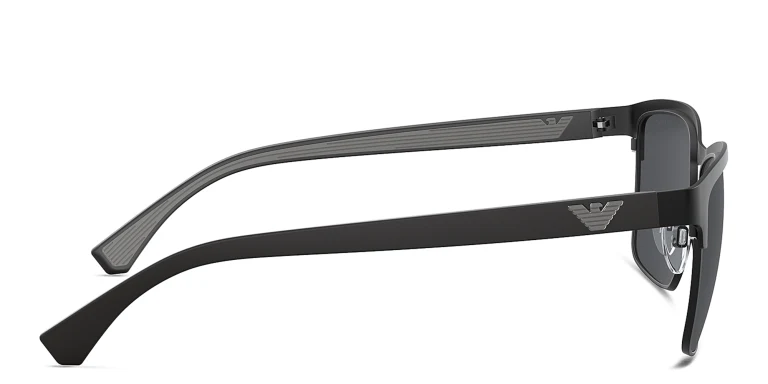 Shop Emporio Armani Pillow Sunglasses in Black online.