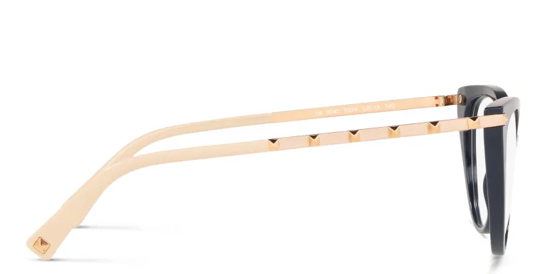 Shop VALENTINO Stud Cat-Eye Eyeglasses in Blue online.